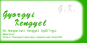 gyorgyi kengyel business card